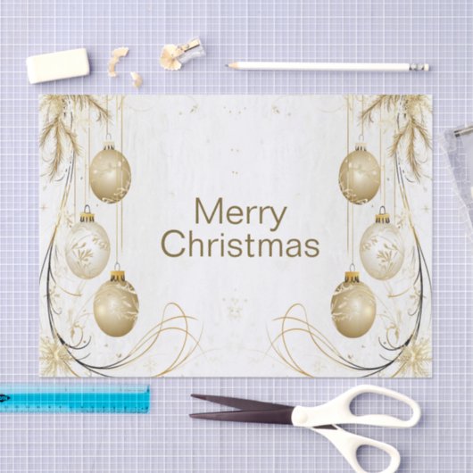 Golden Ornament Kerstfeest Elegant Tissuepapier (Craft)