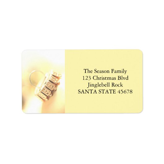 Golden Ornament-kerstlabel Etiket (Voorkant)