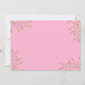 Golden Ornament Wedding Invitation Card Kaart (Achterkant)