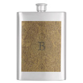 Golden Ornamental met Initiaal Heupfles (Voorkant)