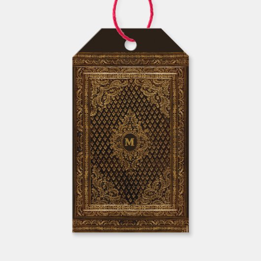 Golden Ornamental met je Monogram Cadeaulabel (Voorkant)