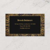 Golden Ornamental Visitekaartje (Achterkant)