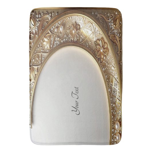 Golden Ornate Bath Mat (Voorkant Verticaal)