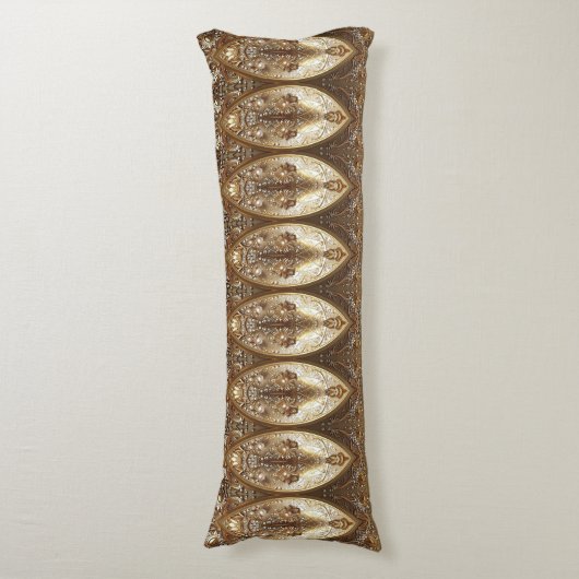 Golden Ornate Body Pillow Lichaamskussen (Voorkant Verticaal)