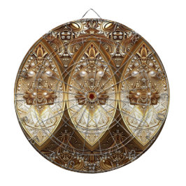 Golden Ornate Dartboard Dartbord