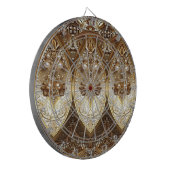 Golden Ornate Dartboard Dartbord (Voorkant Links)
