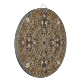 Golden Ornate Dartboard Dartbord (Voorkant Links)