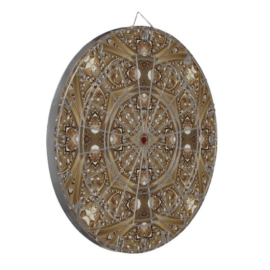 Golden Ornate Dartboard Dartbord (Voorkant Links)