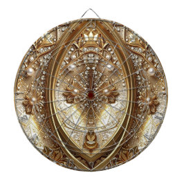 Golden Ornate Dartboard Dartbord