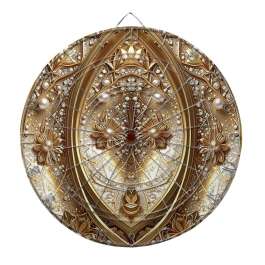 Golden Ornate Dartboard Dartbord (Voorkant)