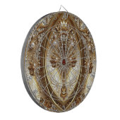 Golden Ornate Dartboard Dartbord (Voorkant Links)
