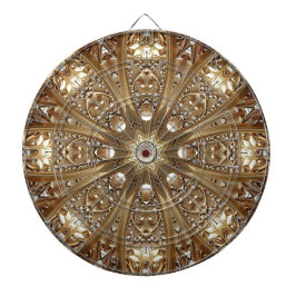 Golden Ornate Dartboard Dartbord