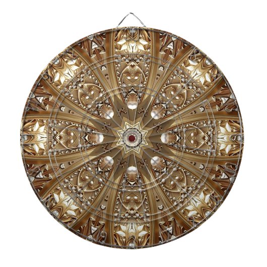 Golden Ornate Dartboard Dartbord (Voorkant)