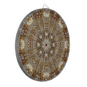 Golden Ornate Dartboard Dartbord (Voorkant Links)