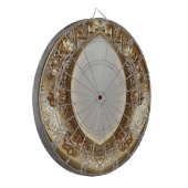 Golden Ornate Dartboard Dartbord (Voorkant Links)