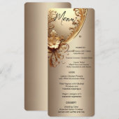 Golden Ornate Floral Menu (Voorkant / Achterkant)