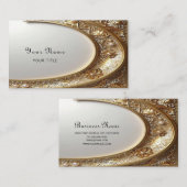 Golden Ornate Frame Business Card Visitekaartje (Voorkant / Achterkant)