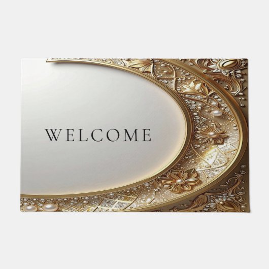 Golden Ornate Frame Doormat Deurmat (Voorkant)