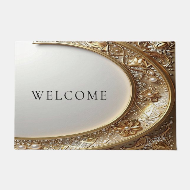 Golden Ornate Frame Doormat Deurmat (Voorkant)