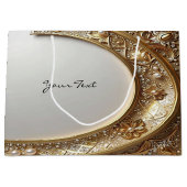 Golden Ornate Frame Gift Bag Groot Cadeauzakje (Voorkant)