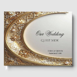 Golden Ornate Frame Guest Book Gastenboek