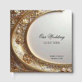 Golden Ornate Frame Guest Book Gastenboek
