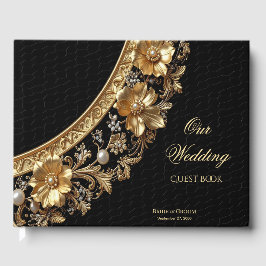 Golden Ornate Frame Guest Book Gastenboek