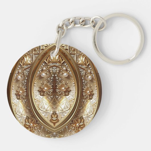 Golden Ornate Frame Keychain (Achterkant)