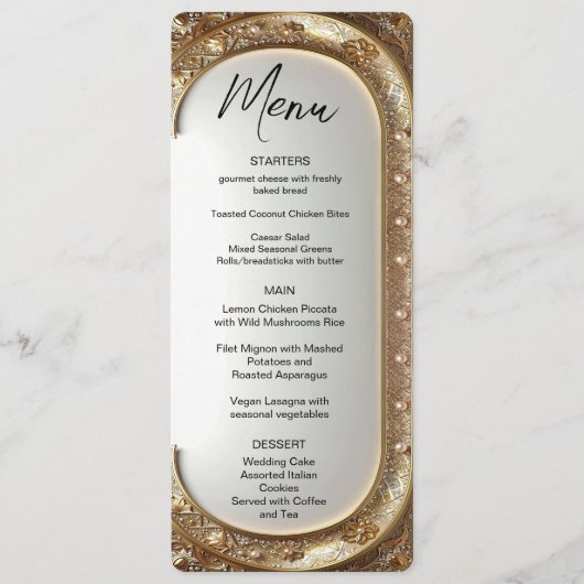 Golden Ornate Frame Menu (Voorkant)