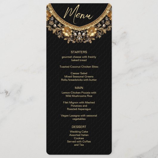 Golden Ornate Frame Menu (Voorkant)
