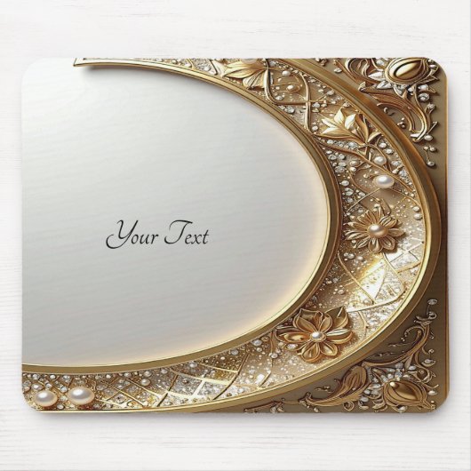 Golden Ornate Frame Mousepad Muismat (Voorkant)