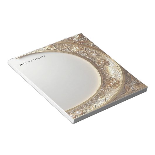 Golden Ornate Frame Notepad Notitieblok (Schuin)