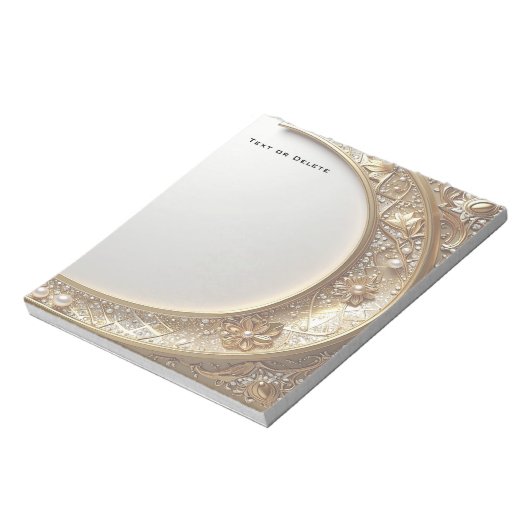 Golden Ornate Frame Notepad Notitieblok (Linkerzijde)