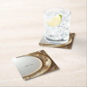Golden Ornate Frame Paper Coaster Kartonnen Onderzetters (Insitu)