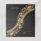 Golden Ornate Frame Place Card Plaatskaartje (Buitenkant ongevouwen)