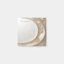 Golden Ornate Frame Post it Notes