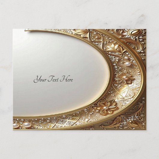 Golden Ornate Frame Postcard Briefkaart (Voorkant)