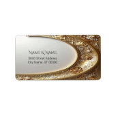 Golden Ornate Frame Return Address Label (Voorkant)