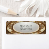 Golden Ornate Frame Return Address Label (Insitu)