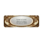 Golden Ornate Frame Return Address Label (Voorkant)