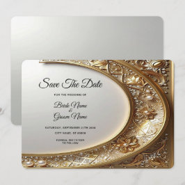 Golden Ornate Frame Save The Date