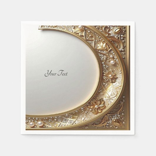 Golden Ornate Frame Servet (Voorkant)
