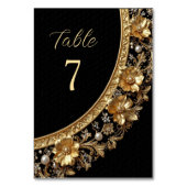 Golden Ornate Frame Table Number Kaart (Achterkant)