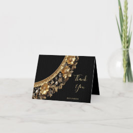 Golden Ornate Frame Thank You Card Bedankkaart
