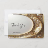 Golden Ornate Frame Thank You Card Bedankkaart (Voorkant)