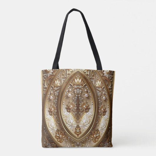 Golden Ornate Frame Tote Bag (Achterkant)