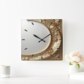 Golden Ornate Frame Wall Clock Vierkante Klok (Huis)