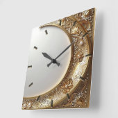 Golden Ornate Frame Wall Clock Vierkante Klok (Hoek)