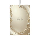 Golden Ornate Frame with Pearls Air Freshener Luchtverfrisser (Achterkant)