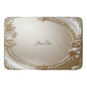 Golden Ornate Frame with Pearls Bath Mat (Voorkant)